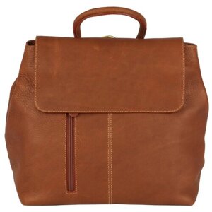 Рюкзак BUFALO, натуральная кожа, внутренний карман, оранжевый