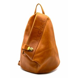 Рюкзак хобо ЭклектикАрт, фактура гладкая, оранжевый, коричневый