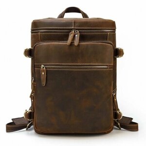 Рюкзак планшет Biaggio BP-0058CHK, фактура матовая, коричневый