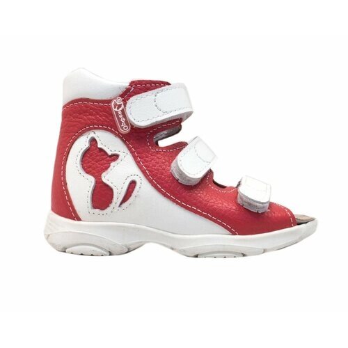 Сандалии ОрФея обувь ортопедическая детская, размер 24, белый, красный