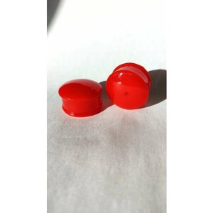 Серьги XEENNIX Тоннели Плаги, размер/диаметр 25 мм., красный