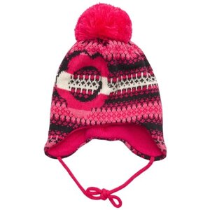 Шапка шлем KERRY для девочек зимняя, шерсть, размер 46, розовый