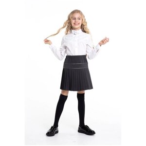 Школьная юбка Инфанта, мини, размер 134-60, серый