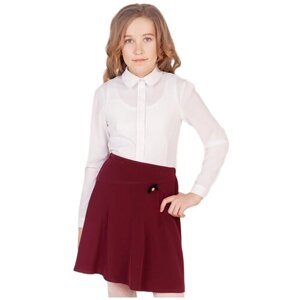 Школьная юбка Инфанта, мини, размер 164/80, бордовый