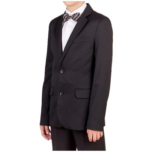 Школьный пиджак для мальчика Инфанта, модель 0506, цвет черный, размер 128-64