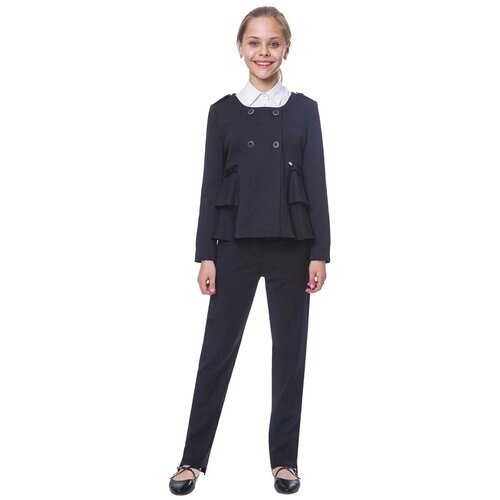 Школьный пиджак Шалуны, подкладка, размер 40, 164, черный
