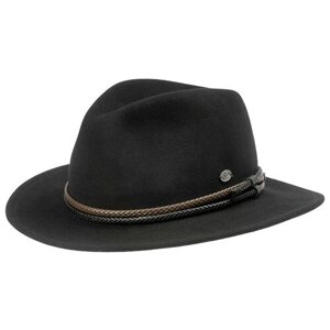 Шляпа федора Bailey, шерсть, утепленная, размер 59, черный