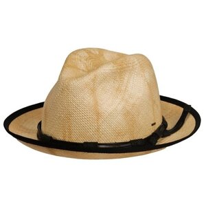 Шляпа федора Bailey, солома, размер 57, бежевый
