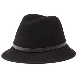 Шляпа федора Betmar демисезонная, шерсть, утепленная, размер UNI, черный