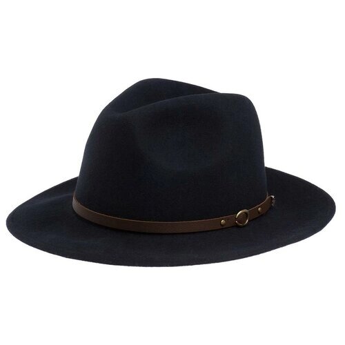 Шляпа федора Christys, шерсть, подкладка, размер 59, синий