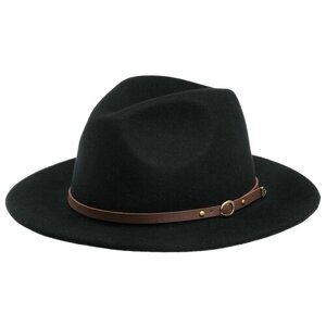 Шляпа федора Christys, шерсть, подкладка, размер 61, черный