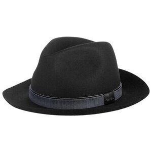 Шляпа федора STETSON, подкладка, размер 57, черный