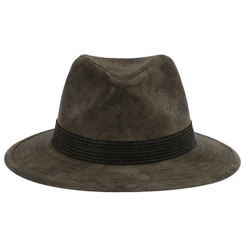 Шляпа федора STETSON, подкладка, размер 59, коричневый