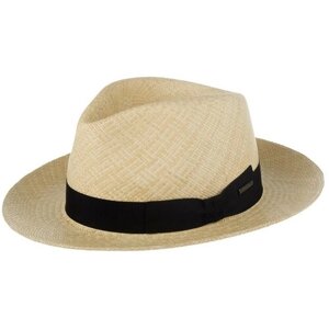 Шляпа федора STETSON, солома, размер 59, белый