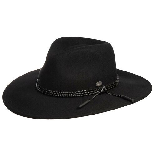 Шляпа ковбойская Bailey, шерсть, подкладка, размер 57, черный