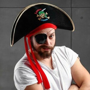 Шляпа пирата «Капитан пиратов», р-р 56-58 (комплект из 3 шт)
