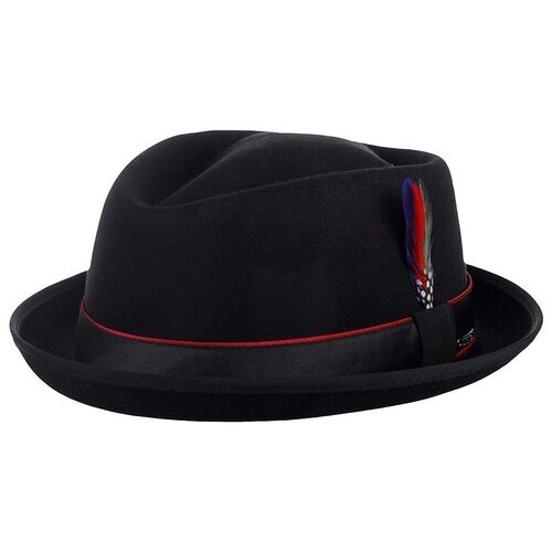 Шляпа STETSON, шерсть, утепленная, размер 59, черный