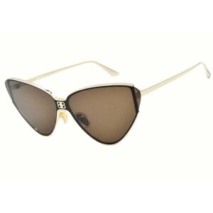 Солнцезащитные очки BALENCIAGA BB0191S, коричневый, золотой