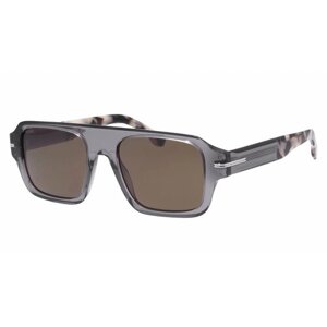 Солнцезащитные очки BOSS, прямоугольные, оправа: пластик, с защитой от УФ, для мужчин, коричневый