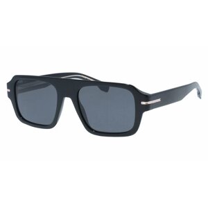 Солнцезащитные очки BOSS, прямоугольные, с защитой от УФ, для мужчин, черный