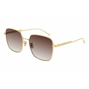 Солнцезащитные очки Bottega Veneta, квадратные, оправа: металл, градиентные, для женщин, золотой