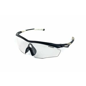 Солнцезащитные очки BRENDA, овальные, оправа: пластик, спортивные, фотохромные, с защитой от УФ, черный