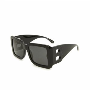 Солнцезащитные очки Burberry, квадратные, оправа: пластик, черный