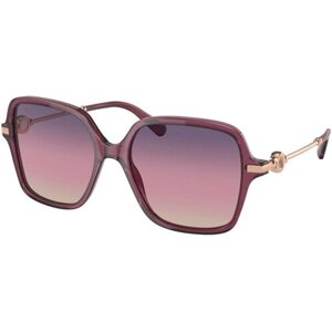 Солнцезащитные очки BVLGARI, квадратные, оправа: пластик, градиентные, для женщин, фиолетовый