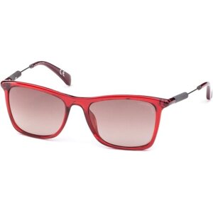 Солнцезащитные очки CALVIN KLEIN, прямоугольные, оправа: металл, с защитой от УФ, градиентные, устойчивые к появлению царапин, для женщин, красный