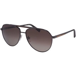 Солнцезащитные очки Chopard, авиаторы, оправа: металл, поляризационные, для мужчин, серый