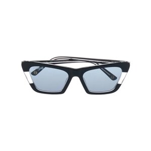 Солнцезащитные очки Cosmopolitan, кошачий глаз, оправа: пластик, для женщин, черный