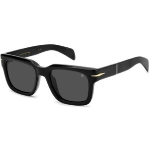 Солнцезащитные очки David Beckham, квадратные, оправа: пластик, для мужчин, черный
