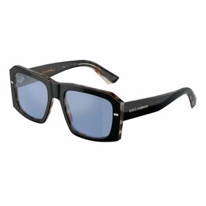 Солнцезащитные очки DOLCE & GABBANA, прямоугольные, оправа: пластик, черный