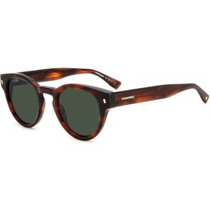 Солнцезащитные очки DSQUARED2, панто, оправа: пластик, коричневый