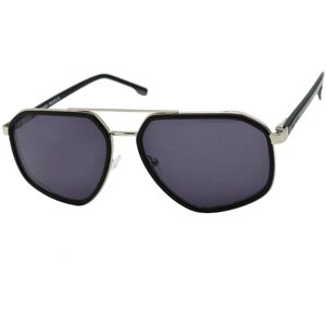 Солнцезащитные очки Enni Marco, авиаторы, с защитой от УФ, для мужчин, серебряный