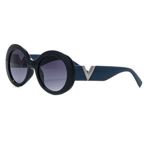 Солнцезащитные очки Eternal Sunshine Creations, круглые, оправа: пластик, поляризационные, бирюзовый