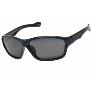 Солнцезащитные очки Genex GS-420, прямоугольные, оправа: пластик, ударопрочные, спортивные, ударопрочные, поляризационные, со 100% защитой от УФ-лучей, для мальчиков, синий