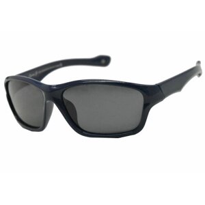 Солнцезащитные очки Genex GS-420, прямоугольные, ударопрочные, спортивные, ударопрочные, поляризационные, со 100% защитой от УФ-лучей, для мальчиков, синий