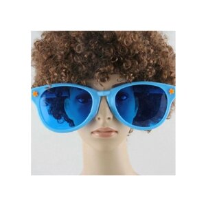 Солнцезащитные очки гигант, авиаторы, оправа: пластик, складные, голубой