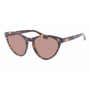 Солнцезащитные очки GUCCI, кошачий глаз, с защитой от УФ, для женщин, коричневый