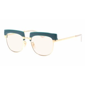 Солнцезащитные очки GUCCI, квадратные, оправа: металл, для женщин, зеленый