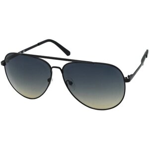 Солнцезащитные очки GUESS, авиаторы, оправа: металл, градиентные, черный