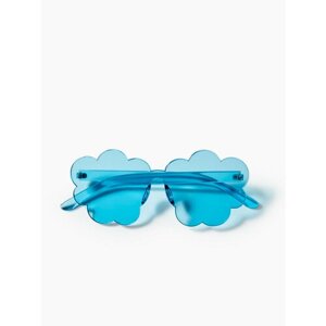 Солнцезащитные очки Happy Baby, круглые, оправа: пластик, со 100% защитой от УФ-лучей, голубой