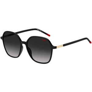 Солнцезащитные очки HUGO, шестиугольные, градиентные, для женщин, черный