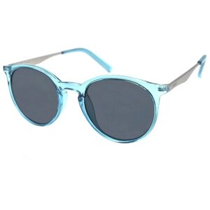 Солнцезащитные очки Invu, круглые, оправа: пластик, голубой