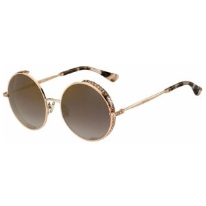 Солнцезащитные очки Jimmy Choo, круглые, оправа: металл, для женщин