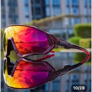 Солнцезащитные очки Kapvoe, шестиугольные, спортивные, с защитой от УФ