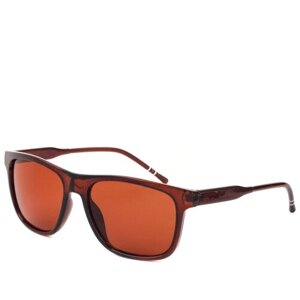 Солнцезащитные очки Keluona, прямоугольные, оправа: пластик, для мужчин, коричневый