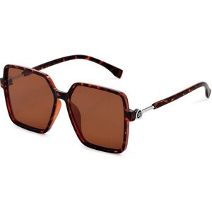 Солнцезащитные очки LABBRA, квадратные, поляризационные, с защитой от УФ, для женщин, коричневый