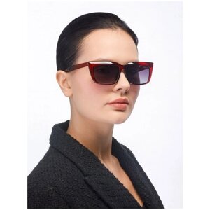 Солнцезащитные очки LABBRA, вайфареры, оправа: пластик, поляризационные, с защитой от УФ, для женщин, красный